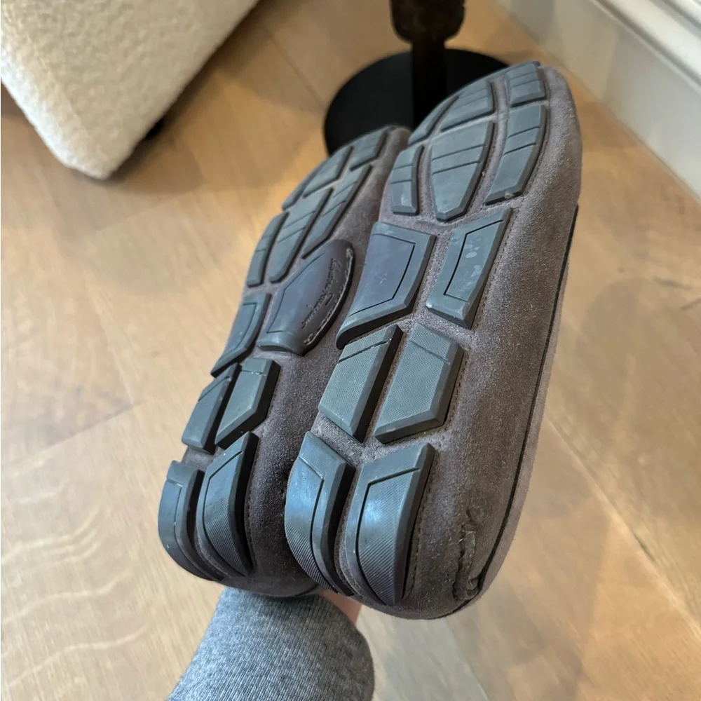 Salvatore Ferragamo Grey Suede Gancini Horsebit Loafers Size 8.5 - Picture 3 of 6